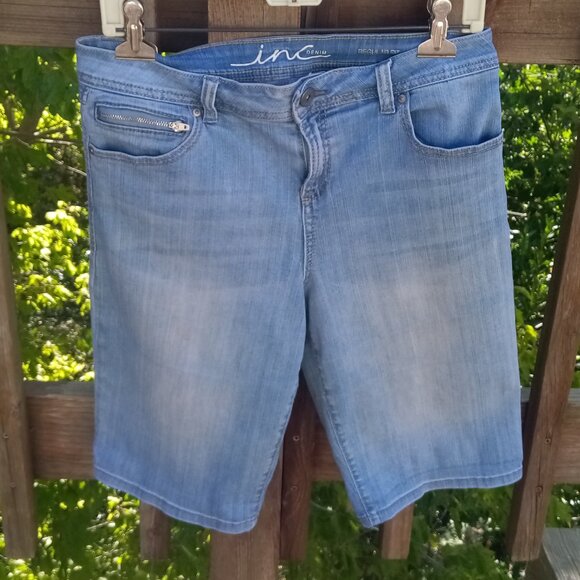 inc Denim jeans shorts bermudas sz 10 (T20) - Picture 1 of 11